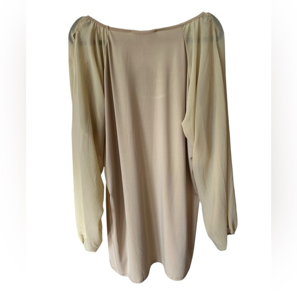 American Glamour by badgley Mishka Gold Sequin Blouse size 2X - Picture 7 of 8